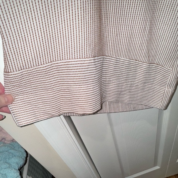 Lofty style Striped Wide-Leg Pants with Tassels handmade in Brazil. Size M beige - Picture 3 of 15